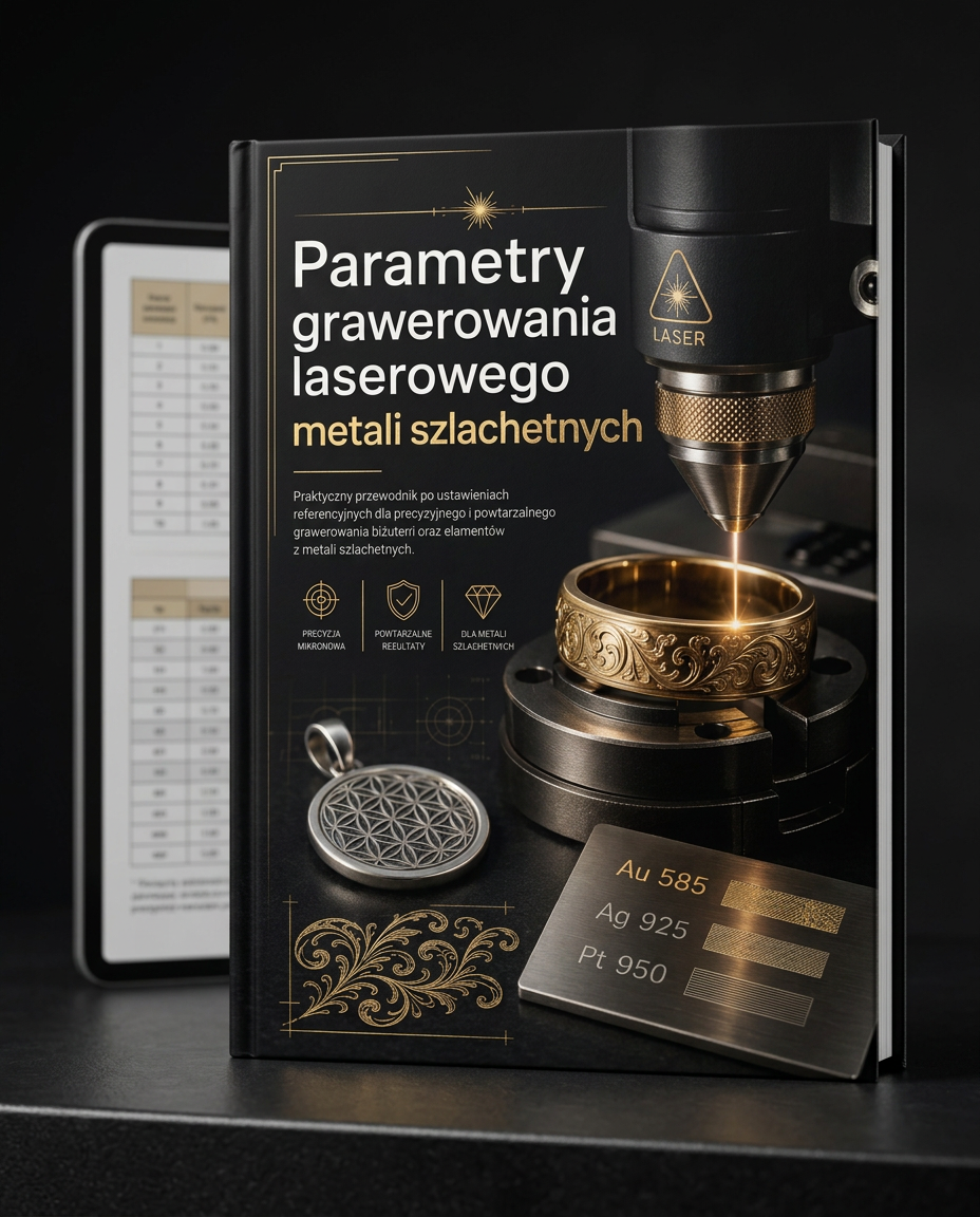 Okładka przewodnika Parametry grawerowania laserowego metali szlachetnych