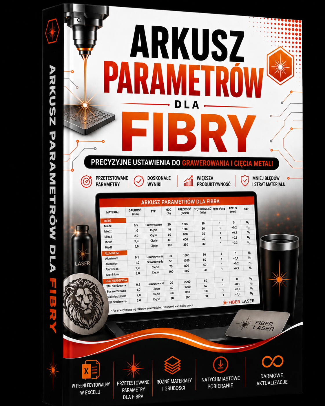 Arkusz parametrów do lasera Fiber